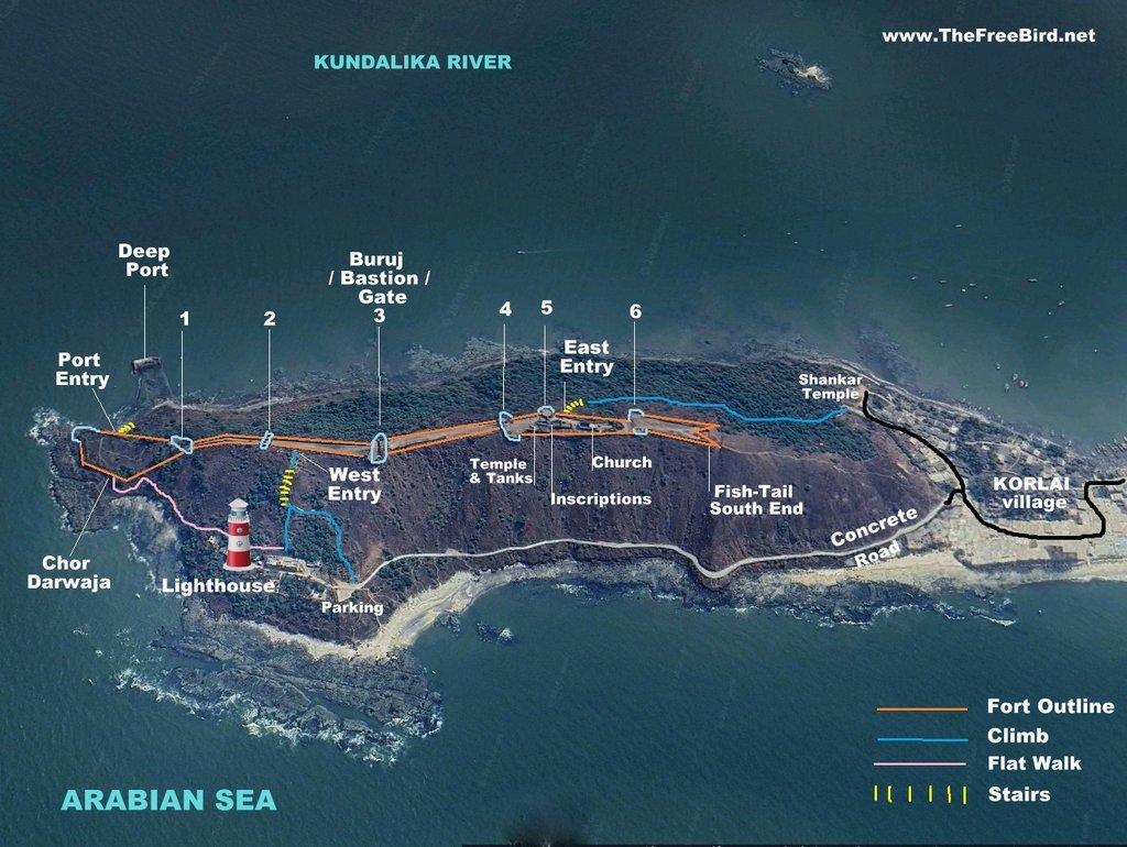 Korlai fort map