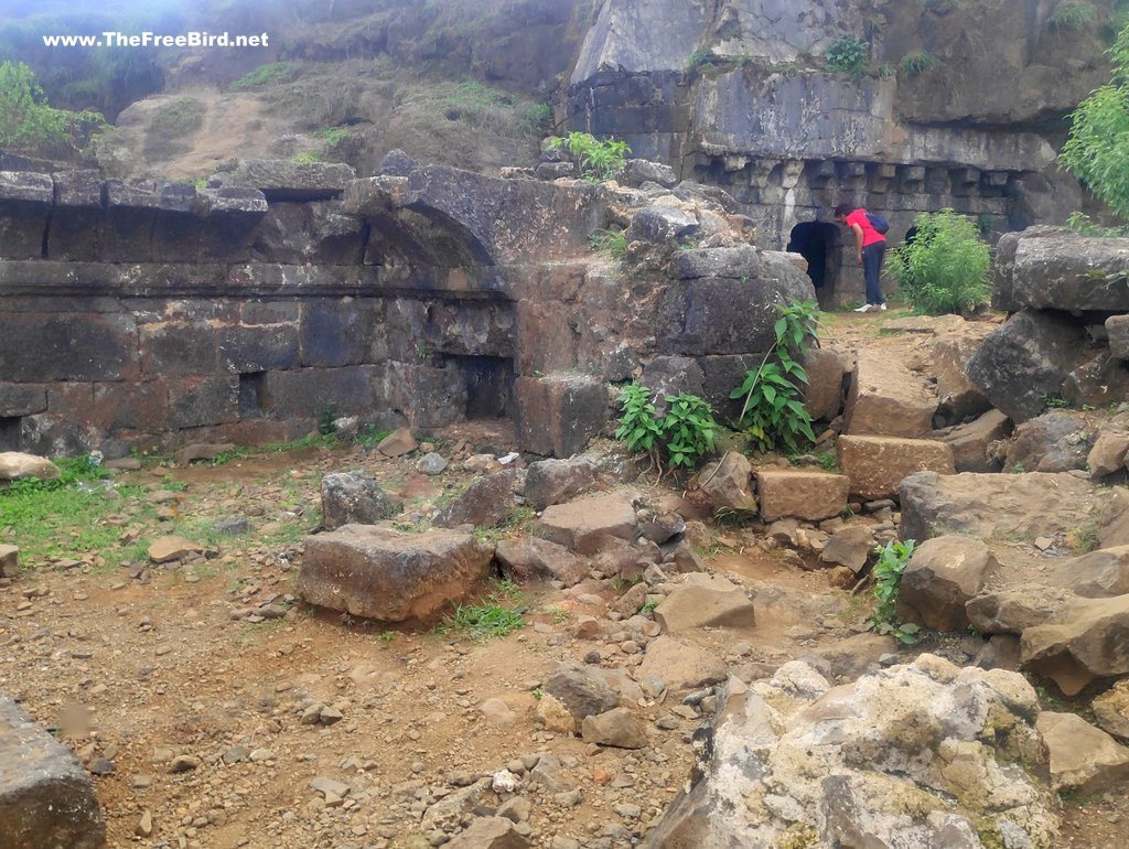 Fallen entrance of Visapur fort