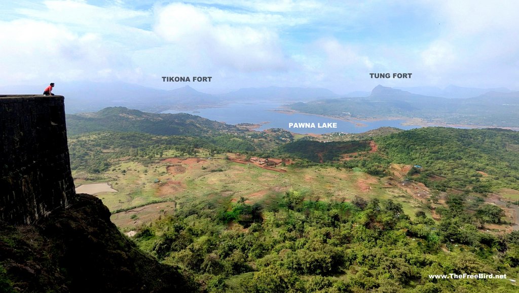 Tikona and Tung fort view from Lohagad