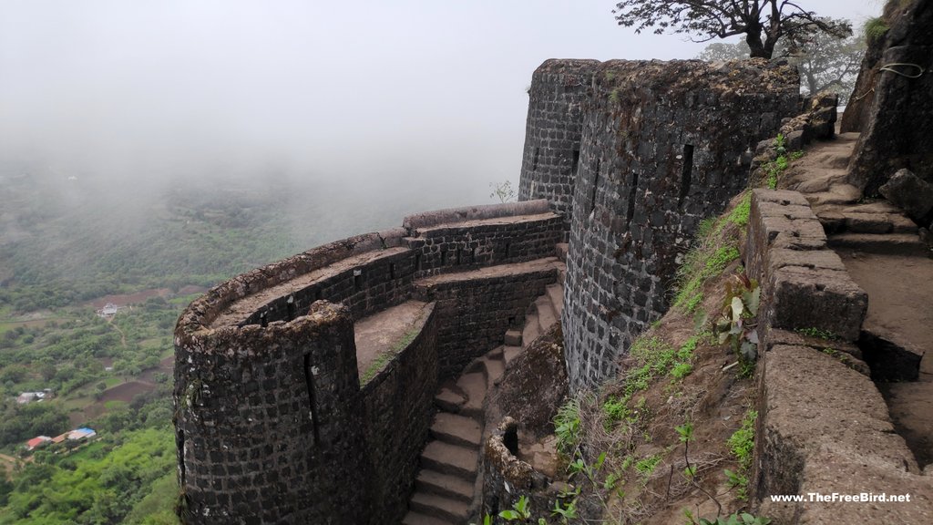 Main Entrance stairs of Tikona fort