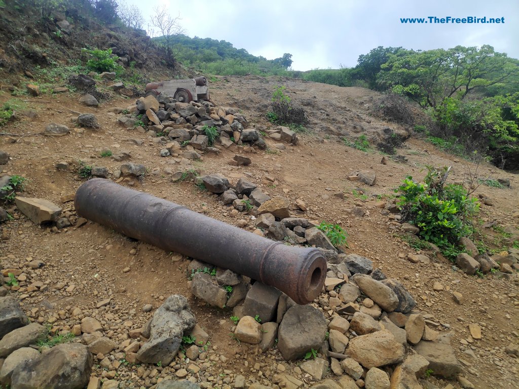 Cannons at Visapur fort trek