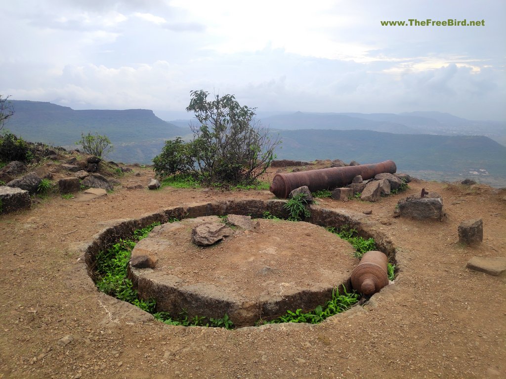 Cannons at Visapur fort trek