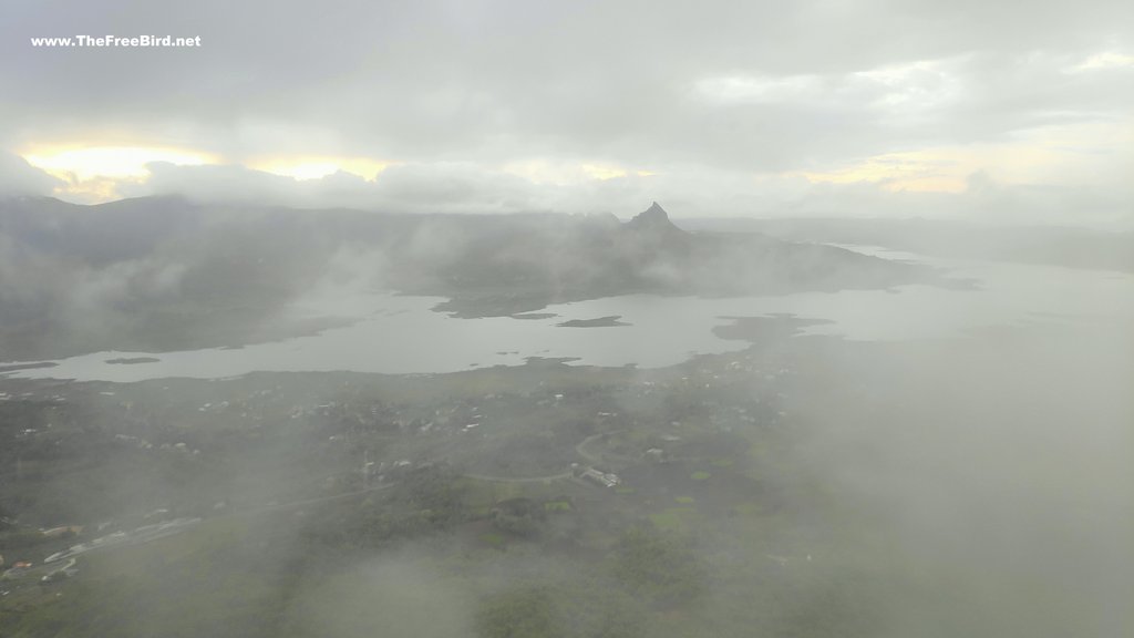 Tung fort , Pawna lake visible from Tikona fort trek