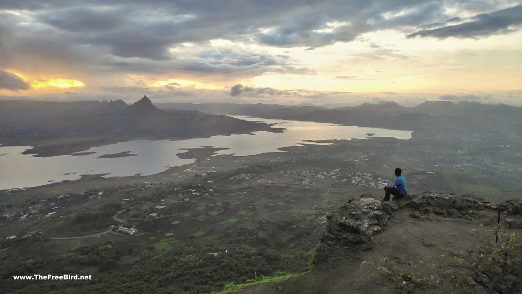 Lohagad , visapur fort ,Tung fort , Pawna lake visible from Tikona fort trek