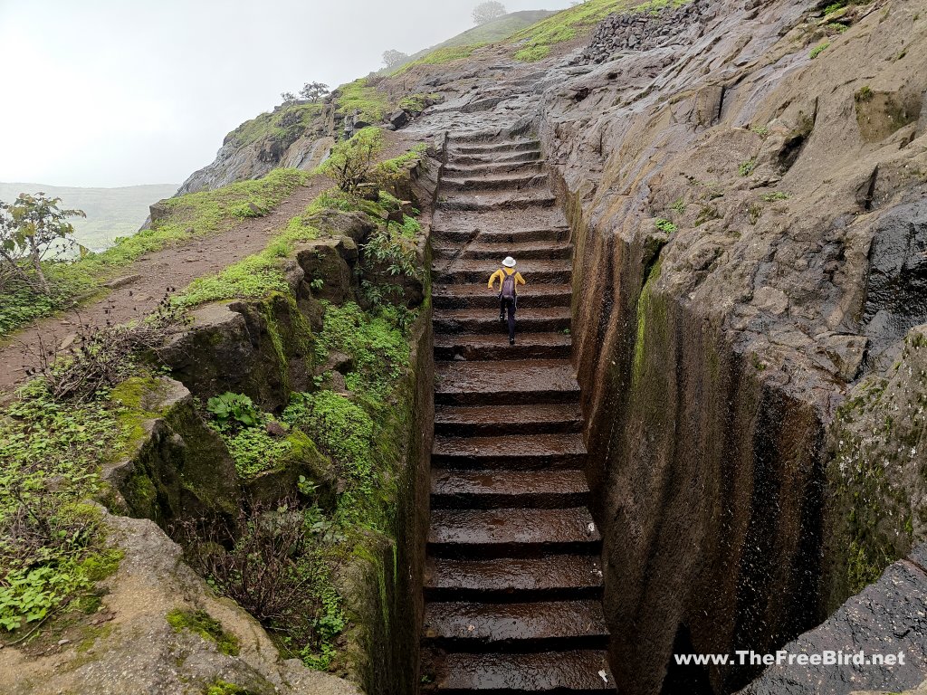 Stairs of Jivdhan fort