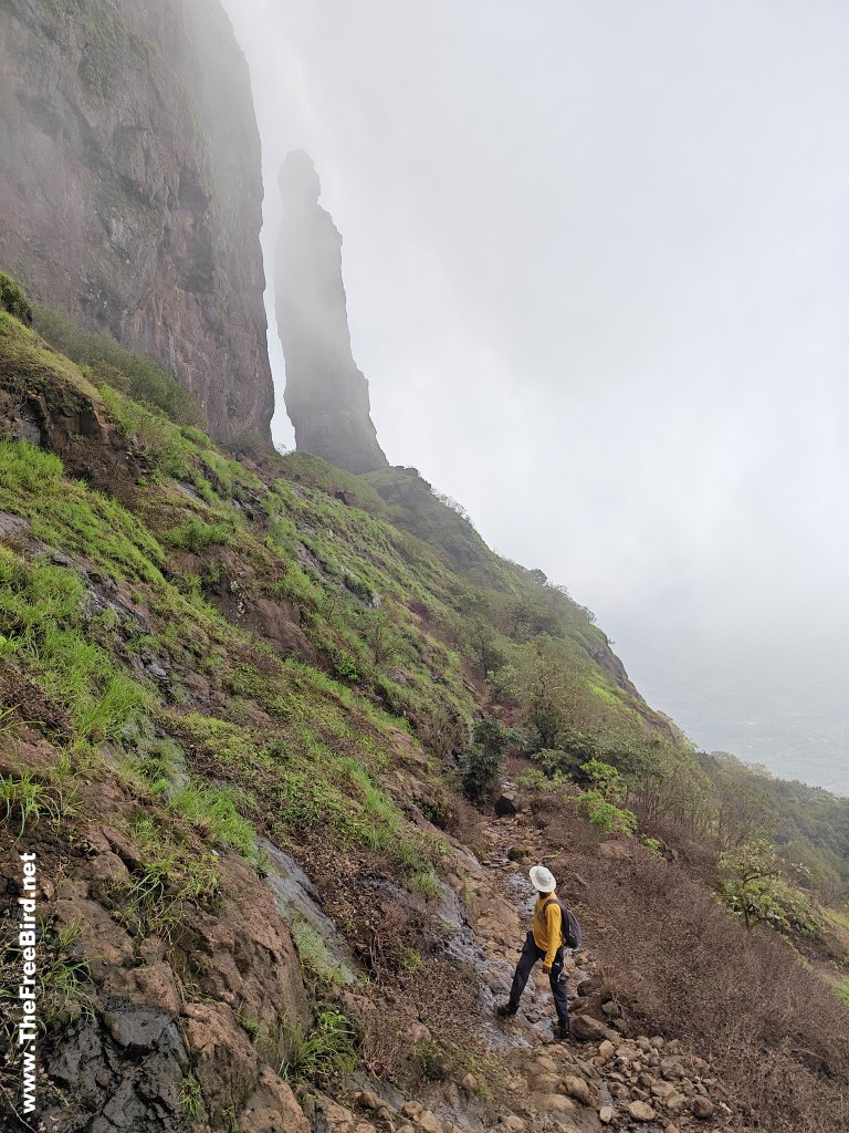 Vanarlingi sulka pinnacle visible from Jivdhan fort trail