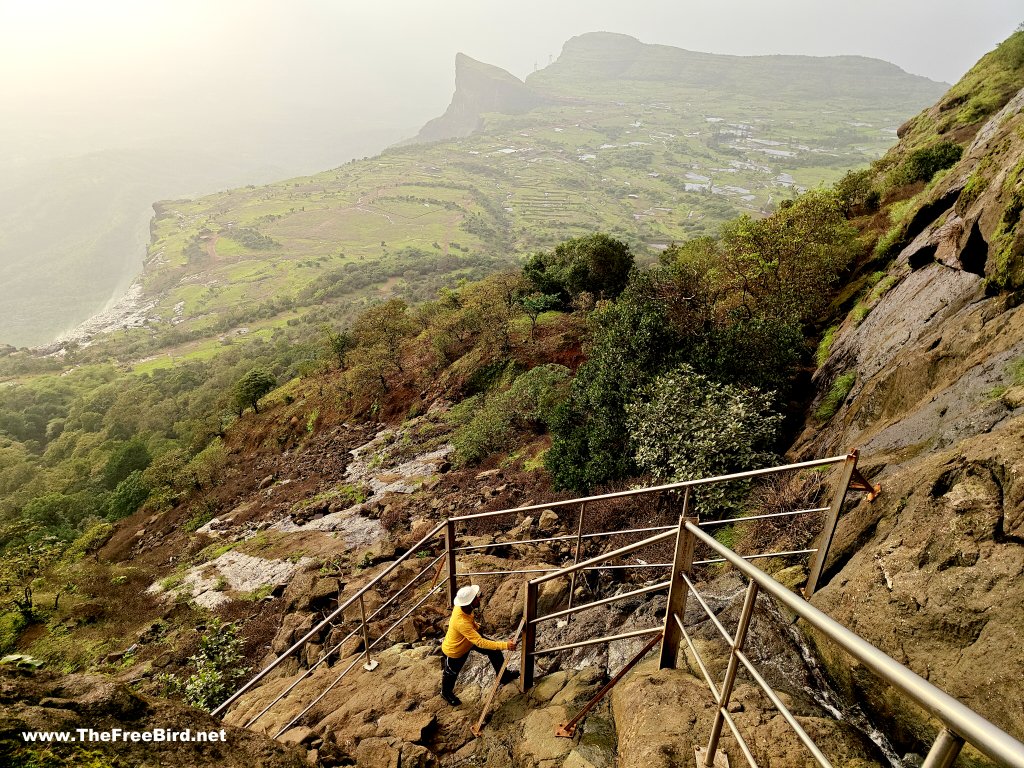 Stair Railing at Jivdhan fort trek