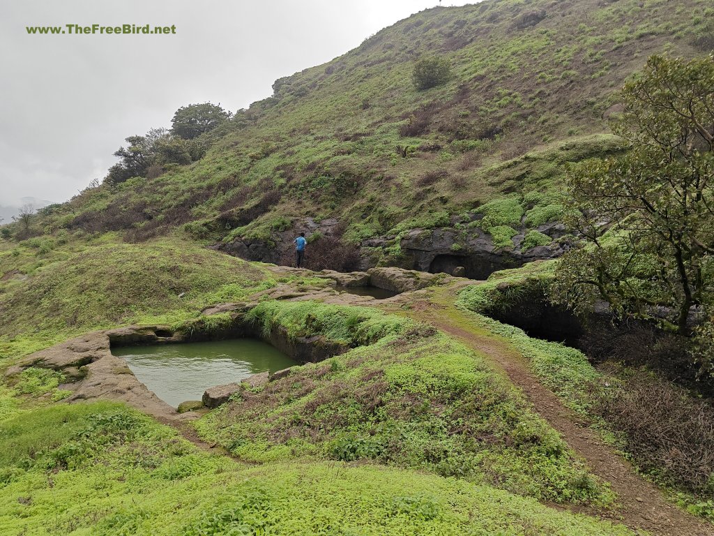 Water tanks at Jivdhan fort take