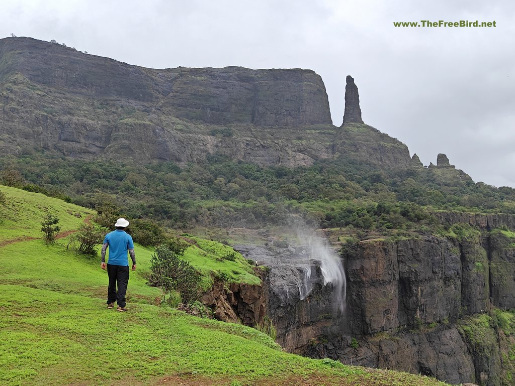 Reverse waterfall at Naneghat