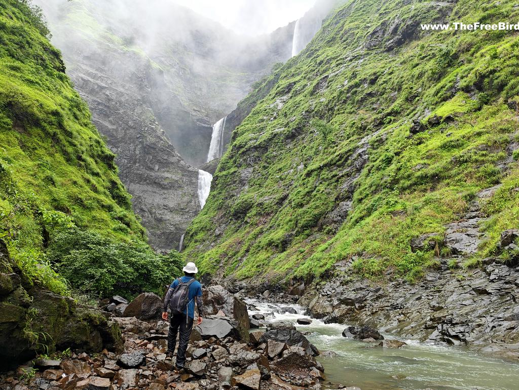 Reaching the base of God valley to see Kalu waterfall