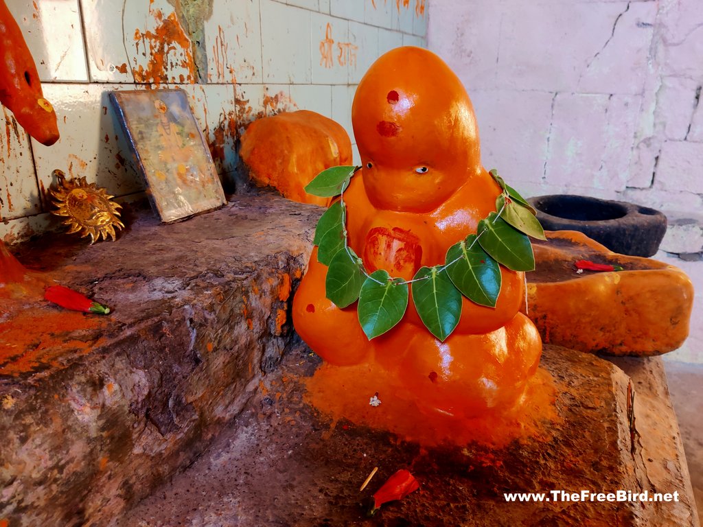 Hanuman idol at anjaneri fort