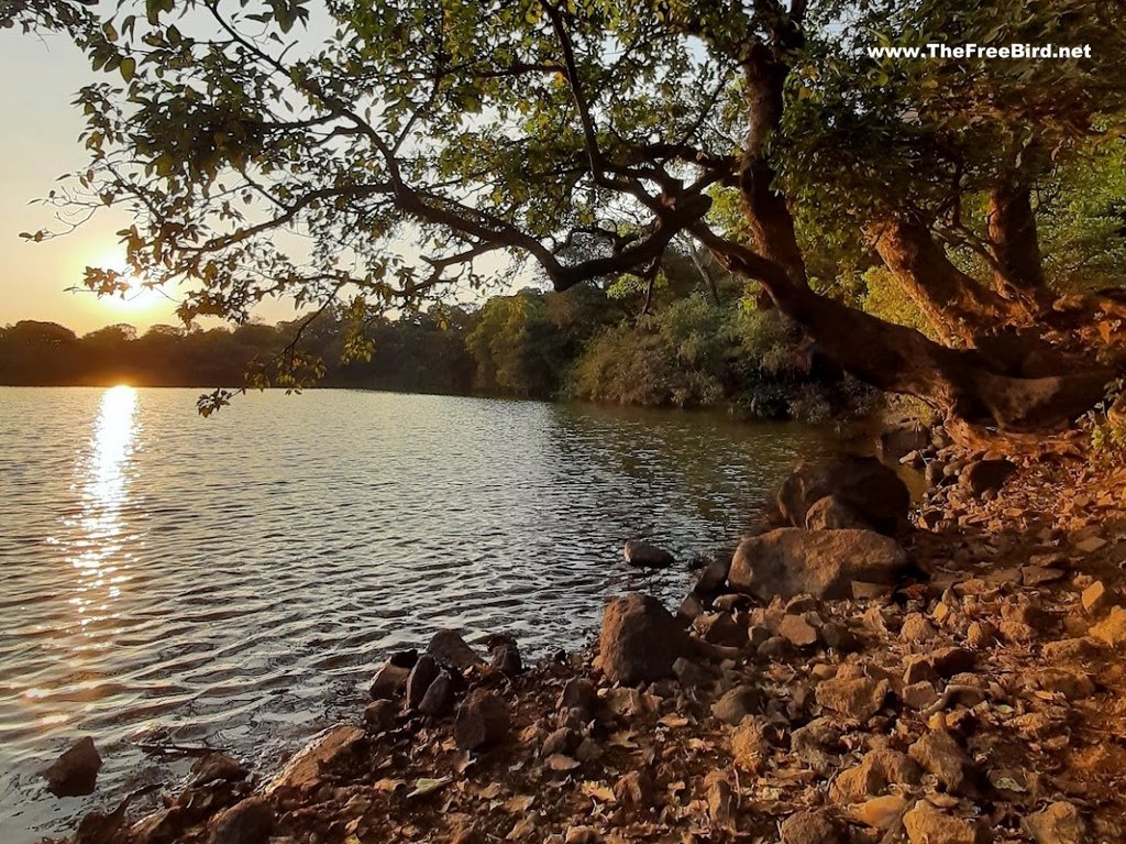 Sunrise at Anjaneri fort lake