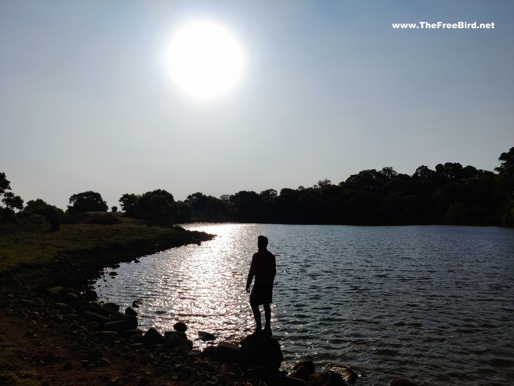 Sunrise at Anjaneri fort lake