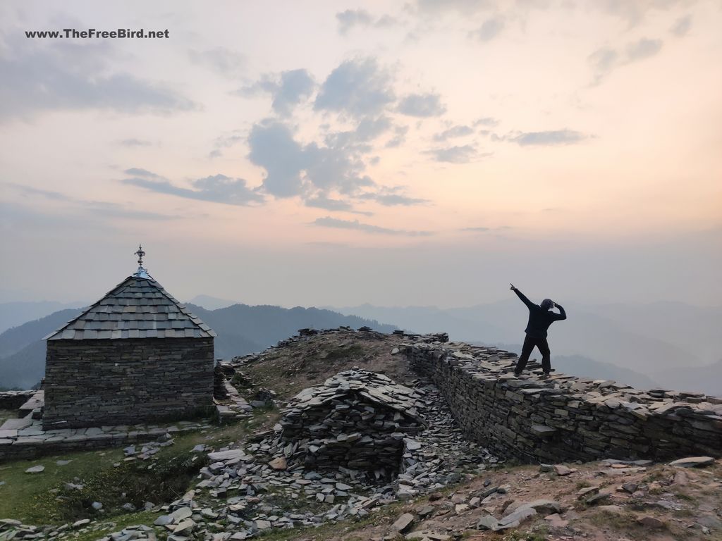 Sunset from Raghupur fort trek from Jalori pass , Jibhi , Tirthan valley