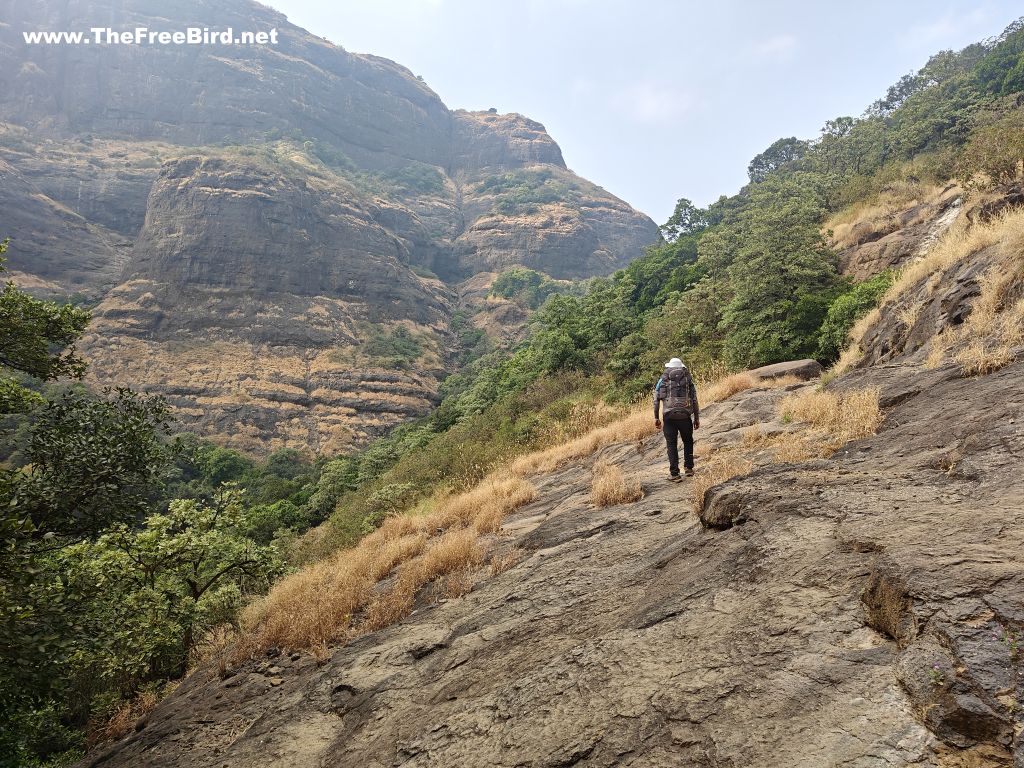 waterfall Trekking route on Harishchandragad trek from Khireshwar