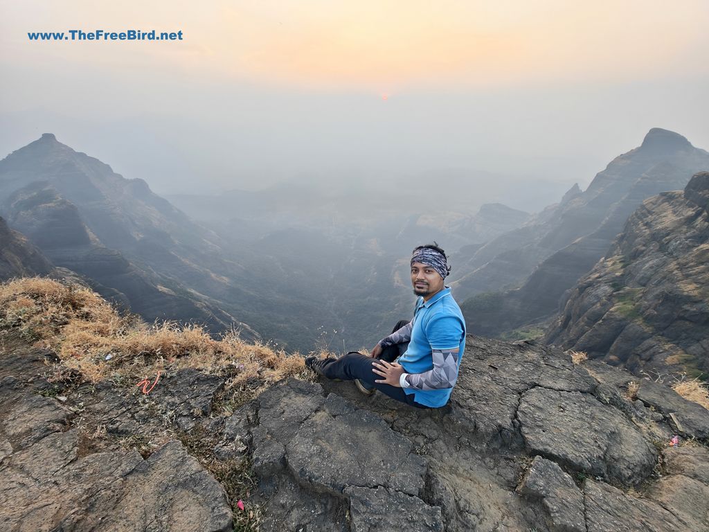 Sunset at Konkankada Harishchandragad trek