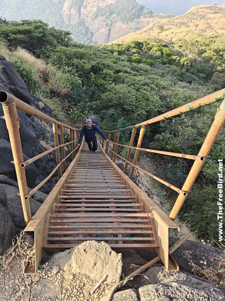 Ladder route to Taramati peak Harishchandragad trek