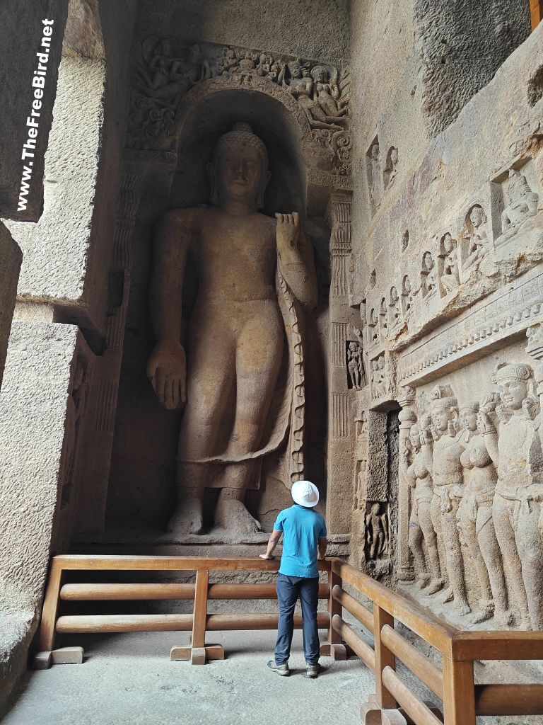 Kanheri caves chaitya cave 3 buddha statue Sanjay gandhi national park Borivali Mumbai