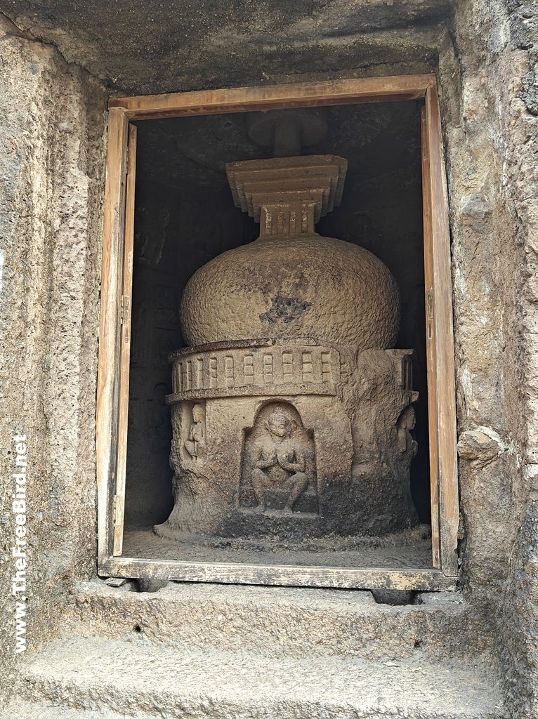 Kanheri caves chaitya cave 4 stupa Sanjay gandhi national park Borivali Mumbai