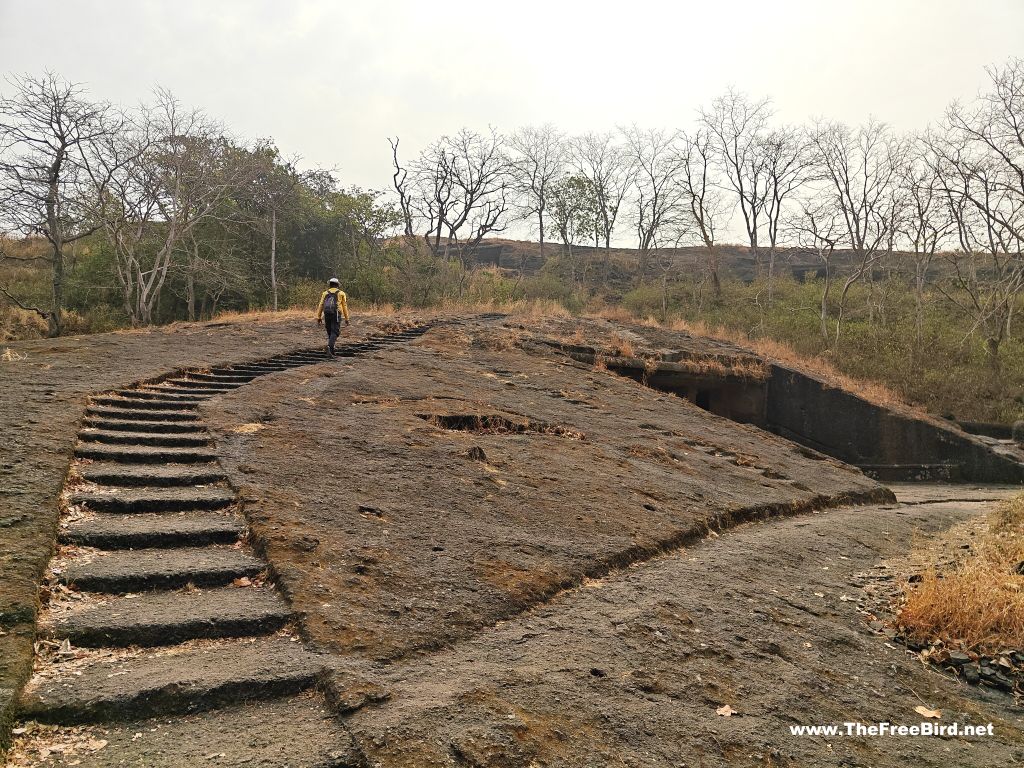 stairs at Kanheri caves Sanjay gandhi national park Borivali Mumbai